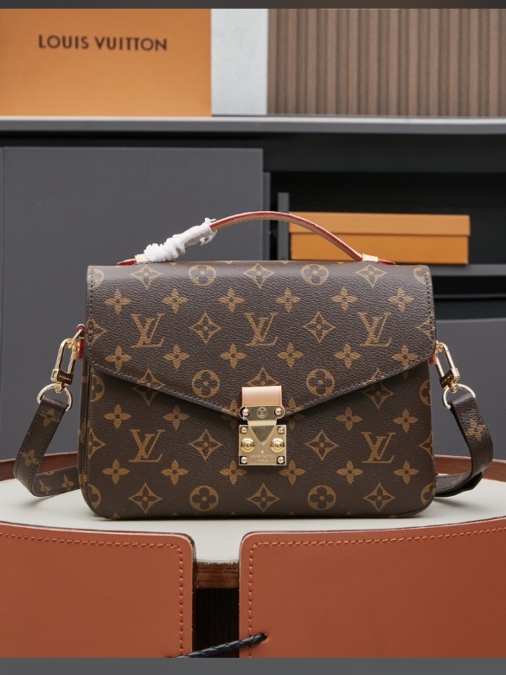 Louis Vuitton Brown Monogram Leather Top-Handle Satchel